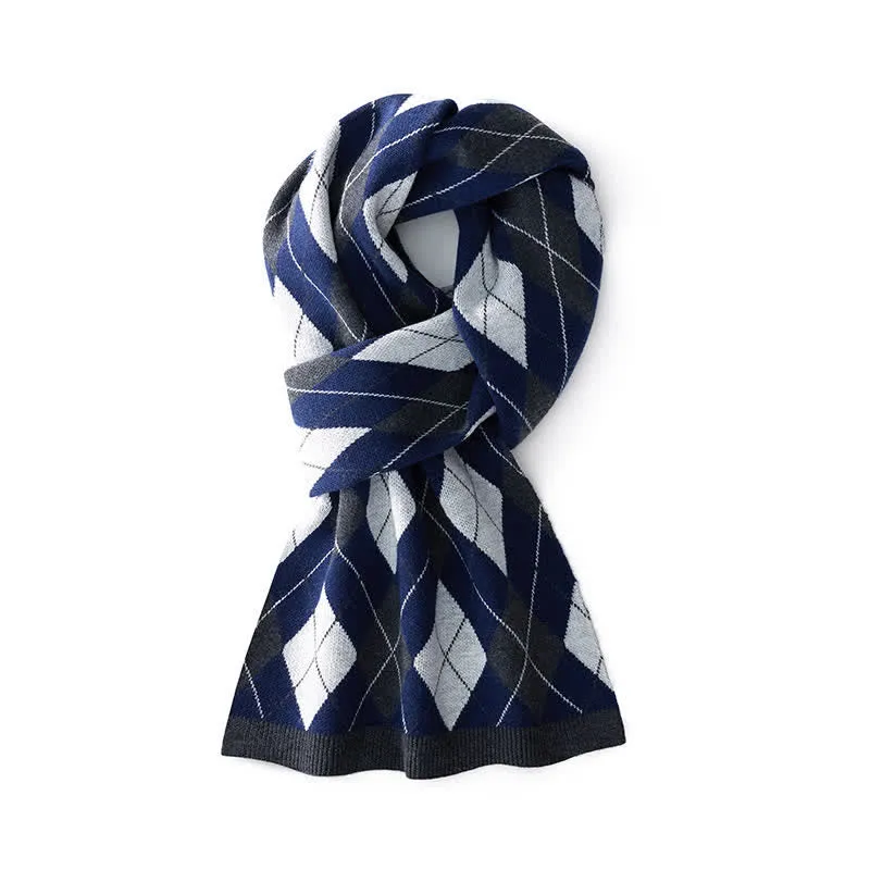 Men's Sophisticated Argyle Patterned Business Scarf sold by FloralTrip product image thumbnail 4