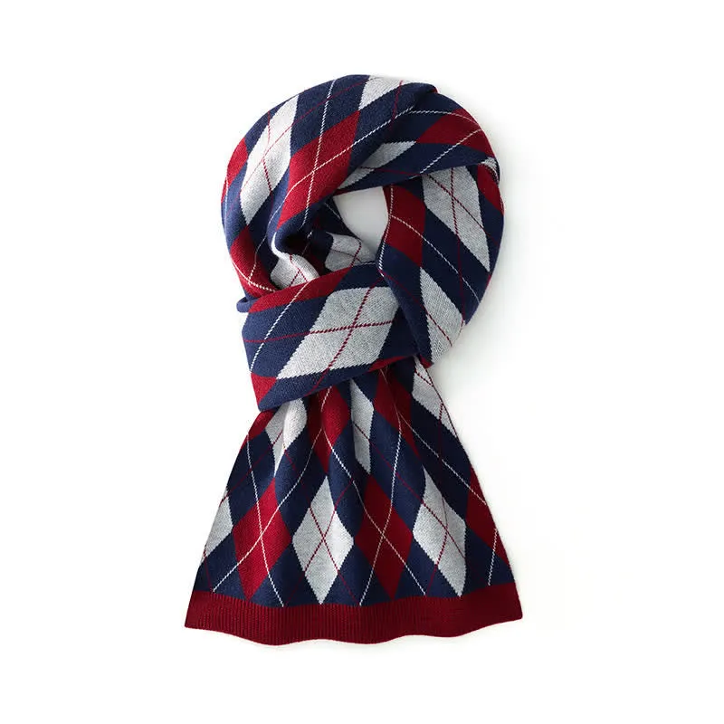 Men's Sophisticated Argyle Patterned Business Scarf sold by FloralTrip