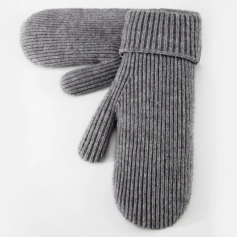 Fleece Lined Full Finger Cold Weather Knitted Gloves sold by FloralTrip product image thumbnail 5