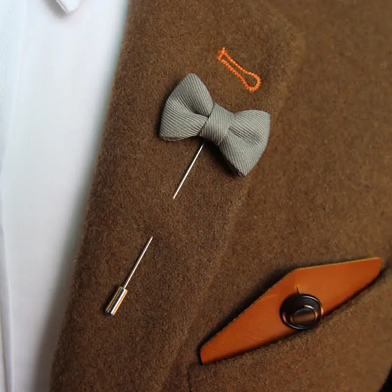 Men's Wedding Boutonniere Bow Tie Shape Cloth Lapel Pin sold by FloralTrip product image thumbnail 4