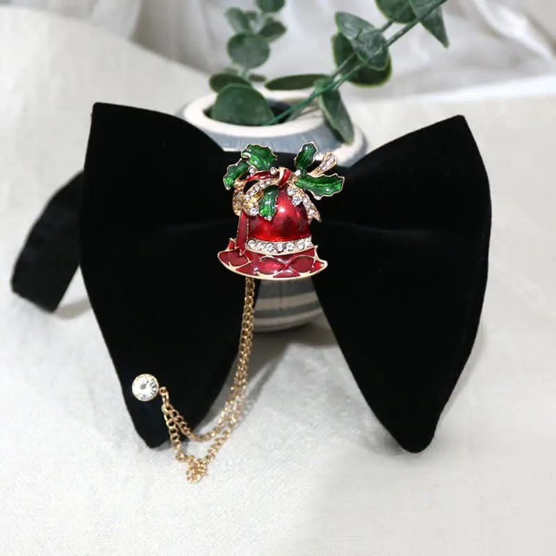 Christmas Deer Metal Decor Velvet Oversized Pointed Bow Tie sold by FloralTrip product image thumbnail 5