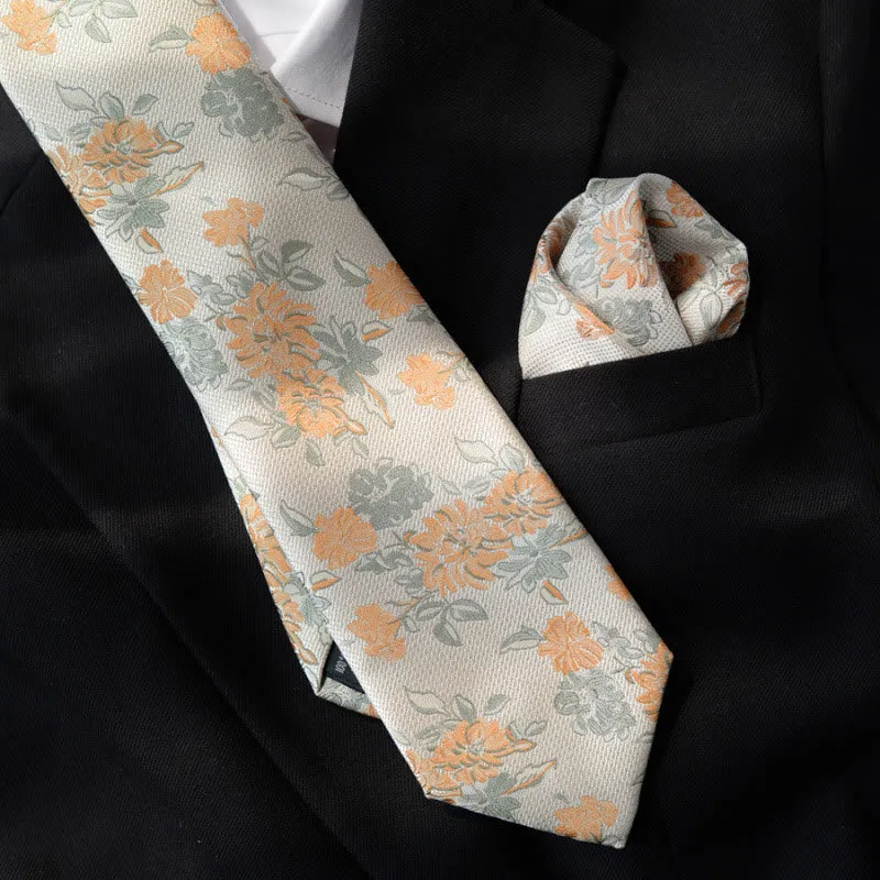 5Pcs Men's Beige Flower Pattern Bow Ties Gift Box sold by FloralTrip product image thumbnail 3