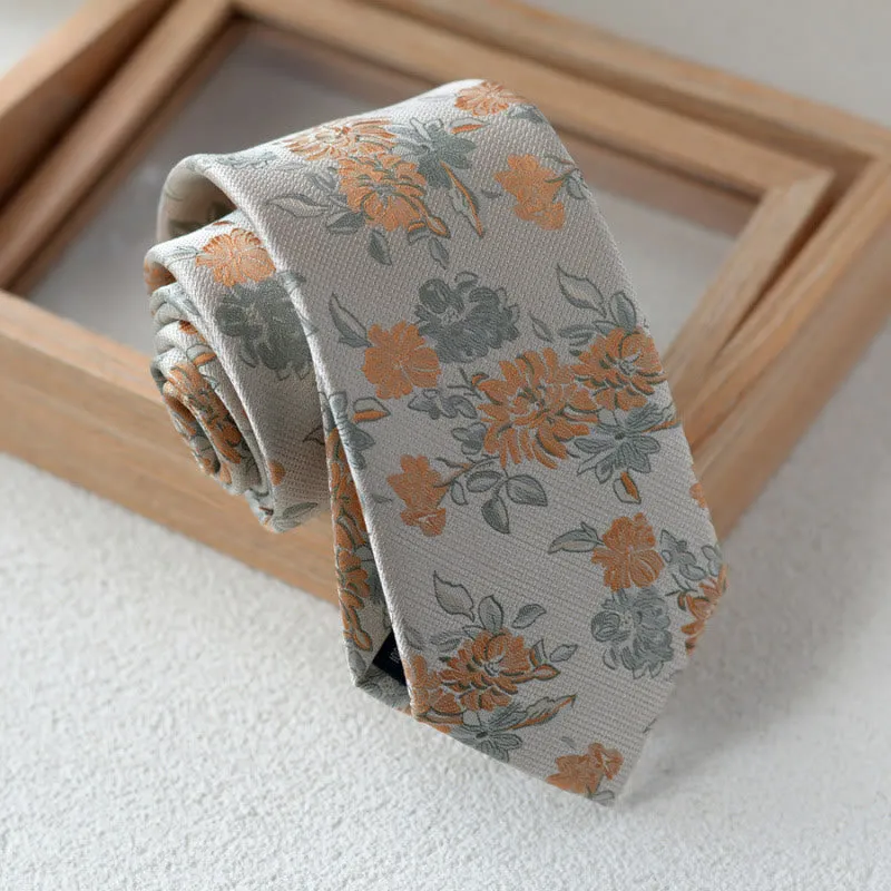 5Pcs Men's Beige Flower Pattern Bow Ties Gift Box sold by FloralTrip product image thumbnail 4