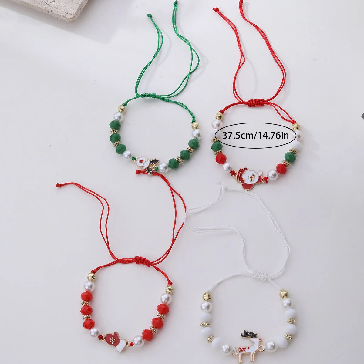 4Pcs Christmas Santa Claus Elk Colorful Bracelet sold by FloralTrip product image thumbnail 3