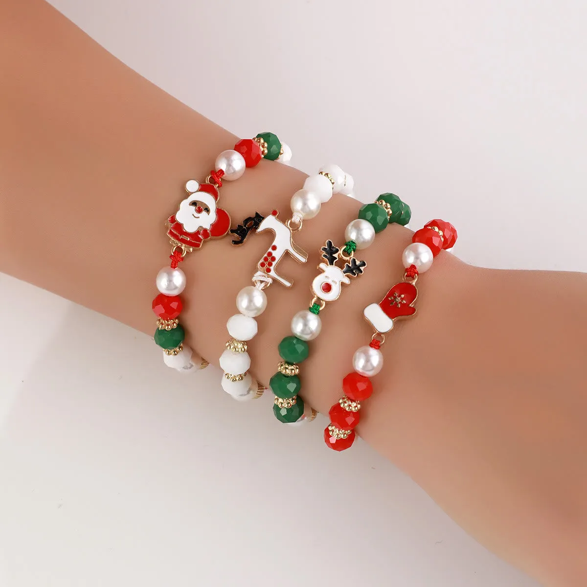 4Pcs Christmas Santa Claus Elk Colorful Bracelet sold by FloralTrip product image thumbnail 2