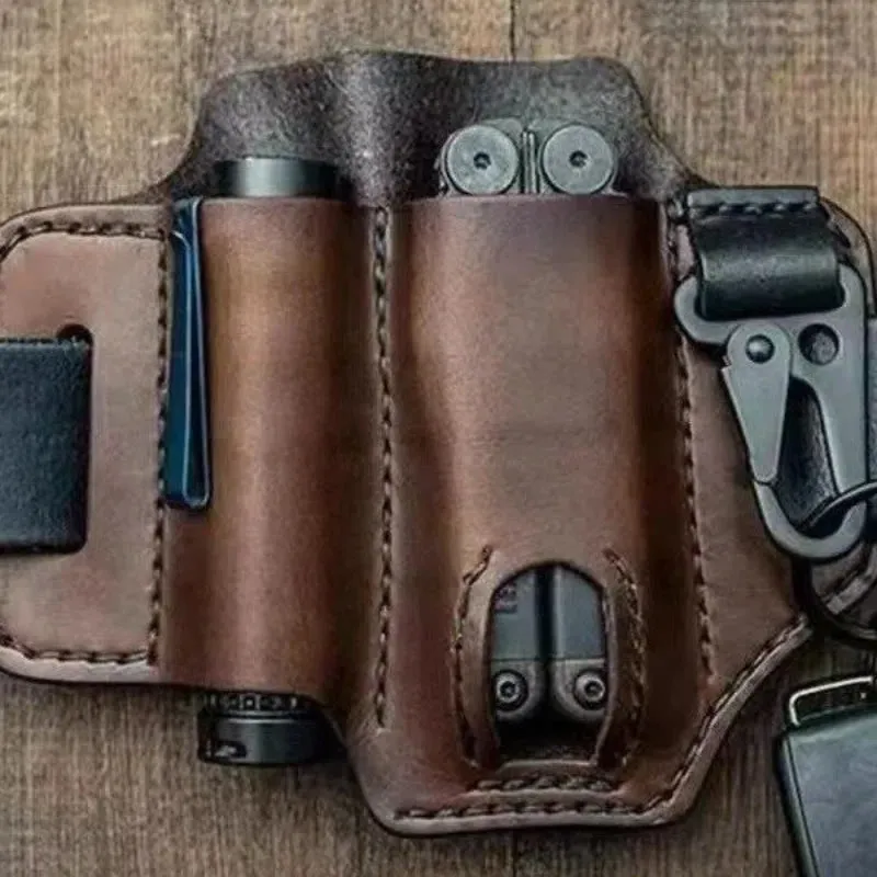 Outdoor Survival Tactical Wallet Leather Belt Bag sold by FloralTrip