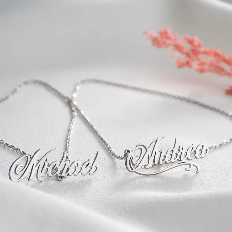 Elegant Chic Custom Names Brooch With Chain sold by FloralTrip product image thumbnail 2