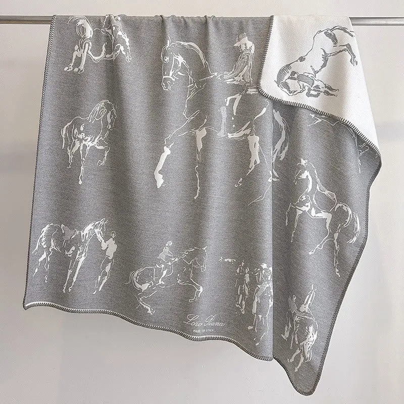 Women's Retro Horse Pattern Shawl Scarf sold by FloralTrip product image thumbnail 5