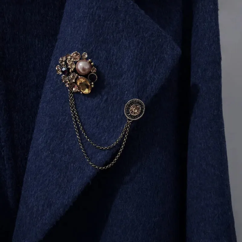 Vintage Multi-Gem Pearl Floral Chain Brooch sold by FloralTrip product image thumbnail 2