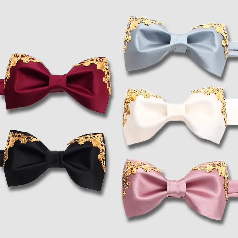 Styilsh Gilded Accent Wedding Bow Tie sold by FloralTrip