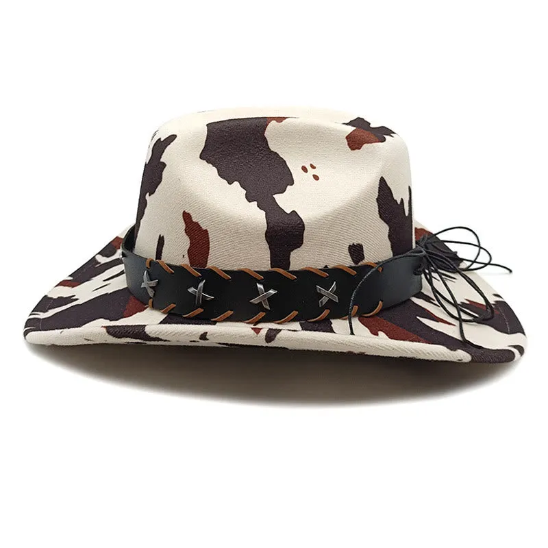 Men's Silver Long Horned Bull Belt Cow Pattern Cowboy Hat sold by FloralTrip product image thumbnail 3