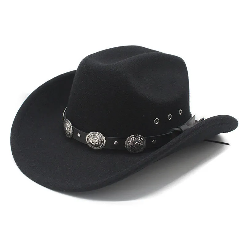 Men's Silver Patterned Disc Brim Belt Cowboy Hat sold by FloralTrip