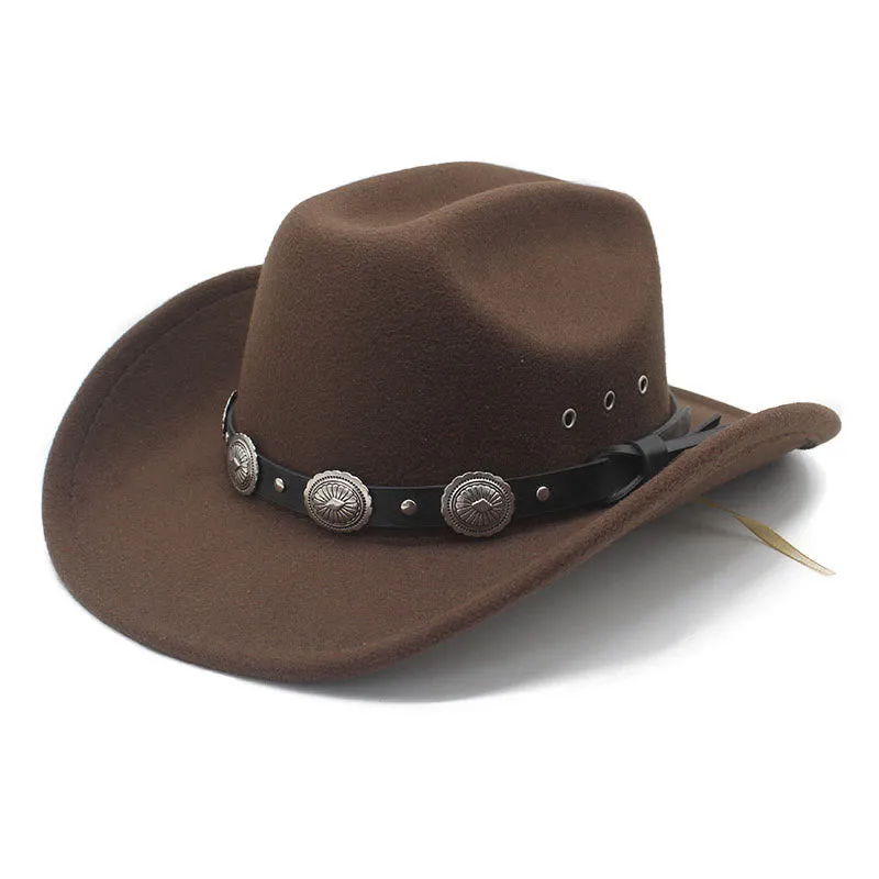 Men's Silver Patterned Disc Brim Belt Cowboy Hat sold by FloralTrip product image thumbnail 2