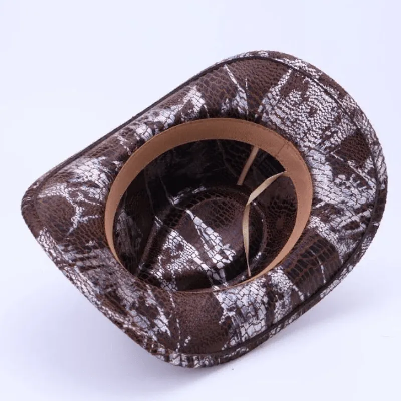 Men's Turquoise Black Belt Crocodile Pattern Cowboy Hat sold by FloralTrip product image thumbnail 5