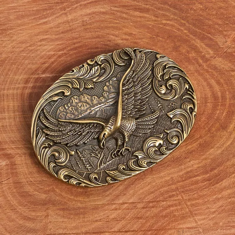 Men's Western Flying Eagle Embossed Buckle Leather Belt sold by FloralTrip product image thumbnail 4