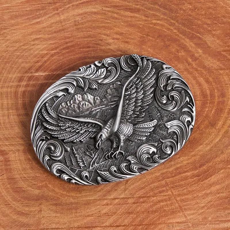 Men's Western Flying Eagle Embossed Buckle Leather Belt sold by FloralTrip product image thumbnail 2