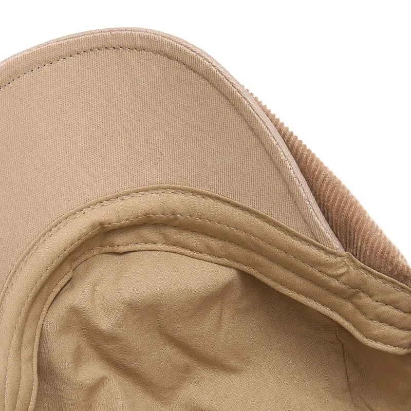 Street Style Chic Contrast Patch Corduroy Beret Hat sold by FloralTrip product image thumbnail 5