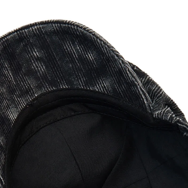 Vintage Washed Corduroy Beret Hat with Adjustable Buckle sold by FloralTrip product image thumbnail 3