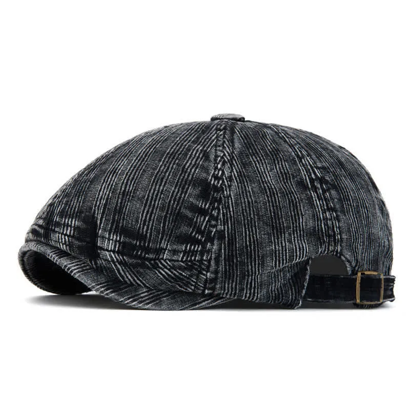 Vintage Washed Corduroy Beret Hat with Adjustable Buckle sold by FloralTrip