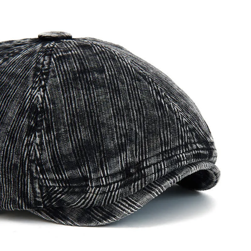 Vintage Washed Corduroy Beret Hat with Adjustable Buckle sold by FloralTrip product image thumbnail 2