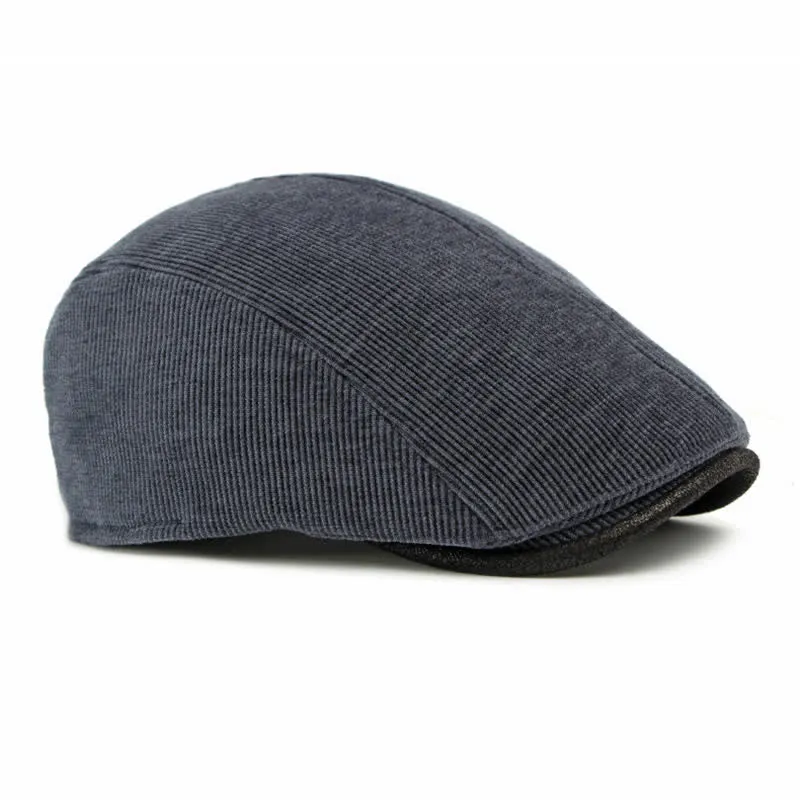 Modern Contrasting Brim Corduroy Flat Top Beret Hat sold by FloralTrip product image thumbnail 3