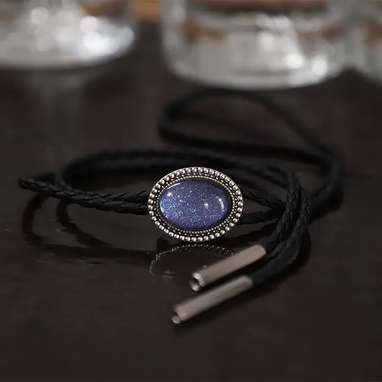 Glitter Purple Gem Retro Metal Bolo Ties sold by FloralTrip product image thumbnail 2