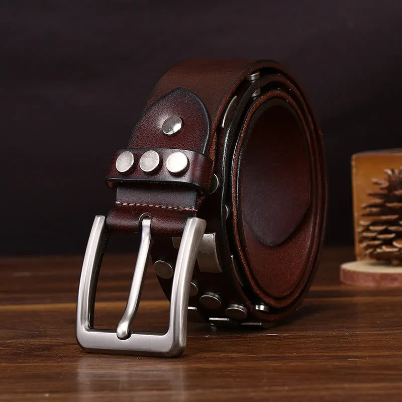 Premium Square and Circular Metal Accent Leather Belt sold by FloralTrip product image thumbnail 5