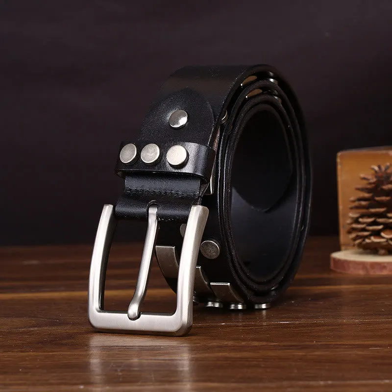Premium Square and Circular Metal Accent Leather Belt sold by FloralTrip product image thumbnail 2
