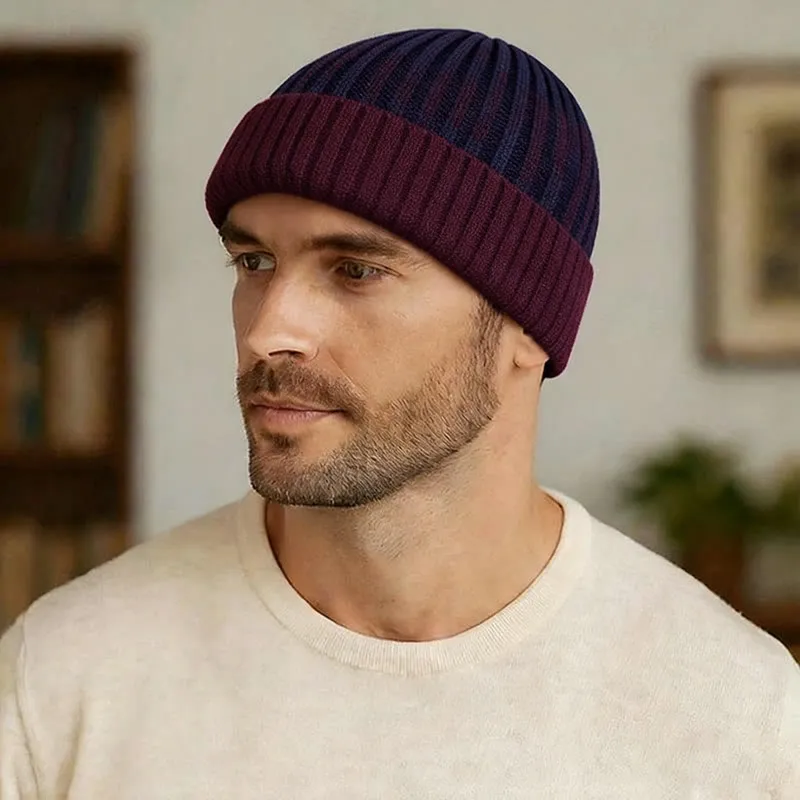 Men's Winter Warm Fleece-Lined Knitted Beanie Hat sold by FloralTrip
