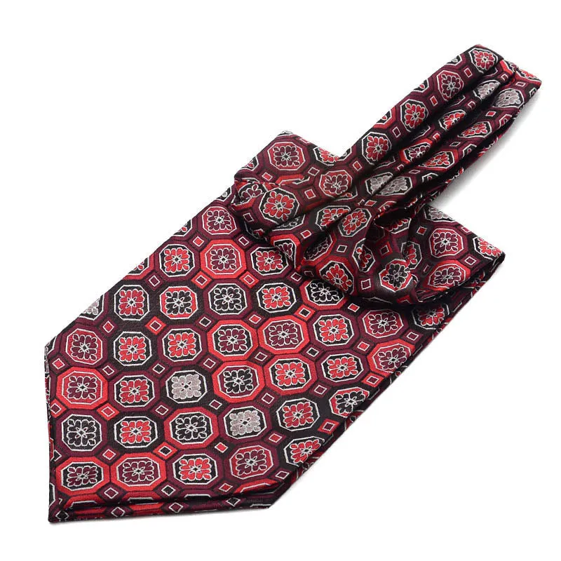 Men's Retro Geometric Floral Print Multi-Color Scarf Cravat sold by FloralTrip product image thumbnail 5