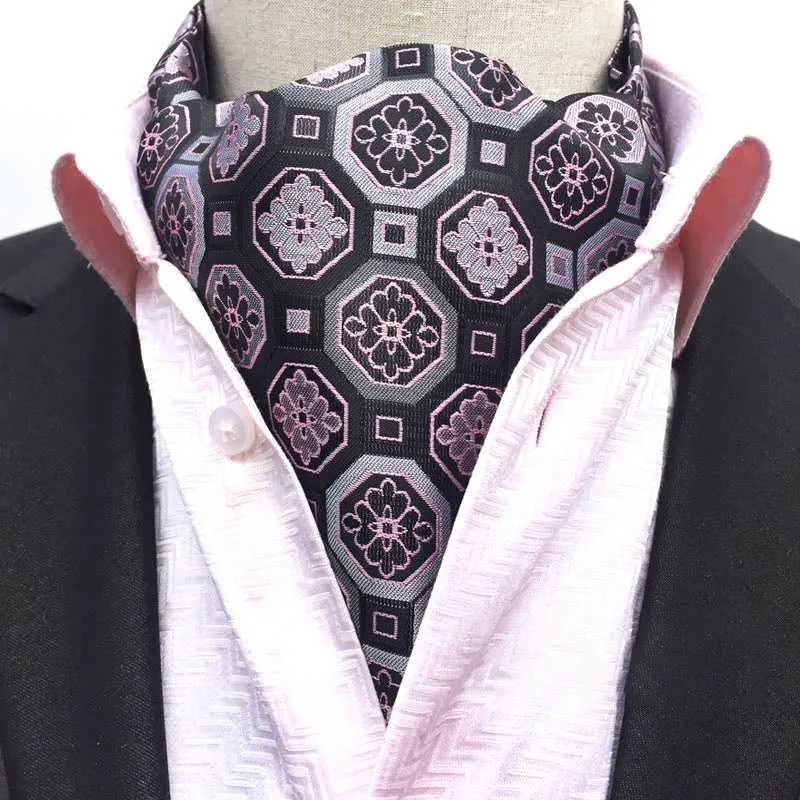 Men's Retro Geometric Floral Print Multi-Color Scarf Cravat sold by FloralTrip product image thumbnail 2