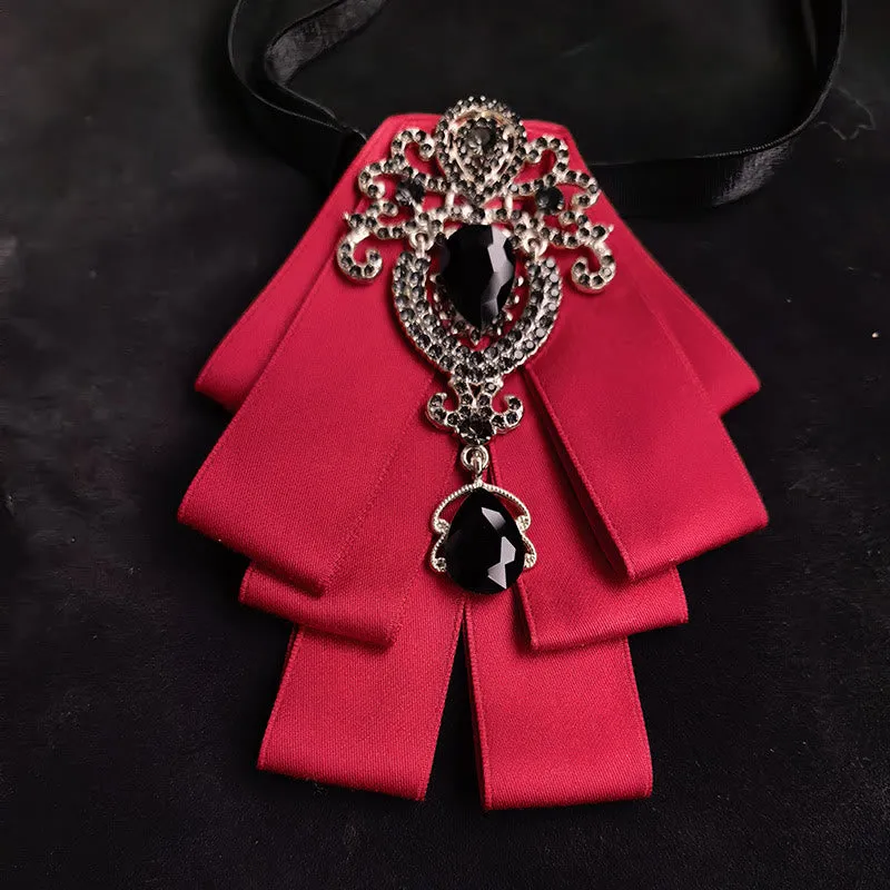 Men's Vintage Gem Layered Ribbon Chest Ornament Bow Tie sold by FloralTrip product image thumbnail 4