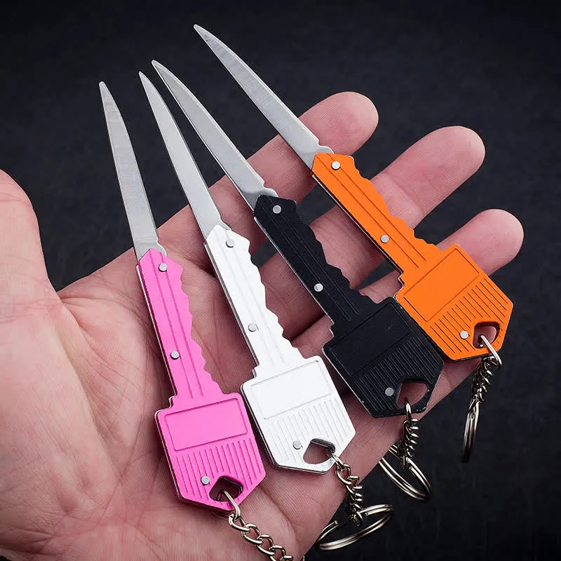 Mini Camping Folding Key-Shaped Knife Keychain sold by FloralTrip