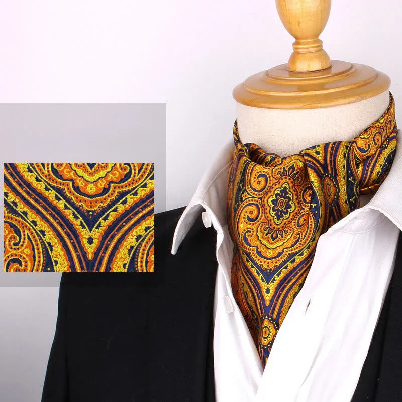 Men's British Retro Elegant Printed Cravat For Suit Shirt sold by FloralTrip product image thumbnail 2