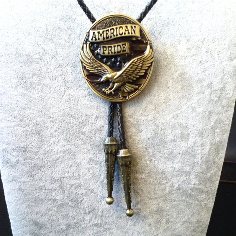 American Pride Eagle Emblem Vintage Metal Bolo Tie sold by FloralTrip