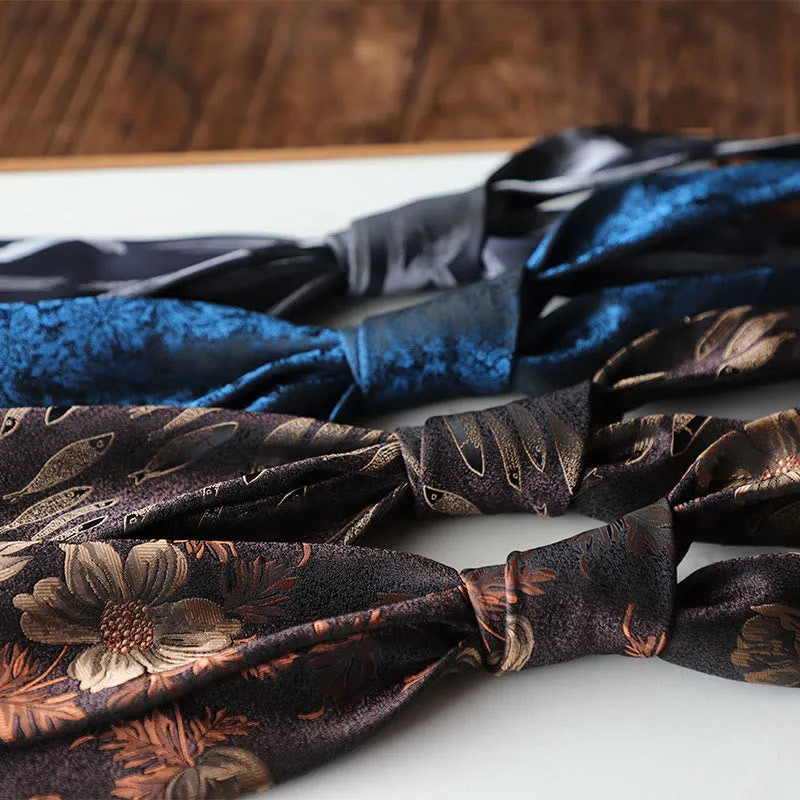 Men's Ornate Patterned Silk-Like Fabric Neckties sold by FloralTrip product image thumbnail 2