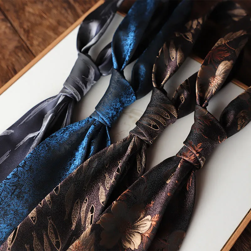 Men's Ornate Patterned Silk-Like Fabric Neckties sold by FloralTrip