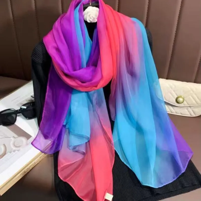 Women's Gradient Color Lightweight Flowy All-Season Scarf sold by FloralTrip