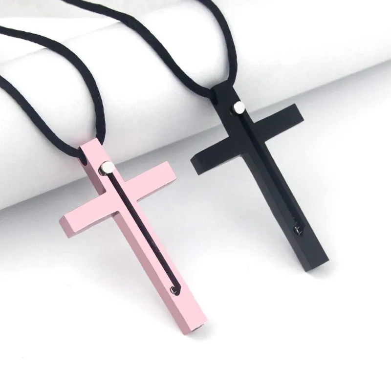 Portable Gadget Needle Cross Pendant Necklace made by FloralTrip