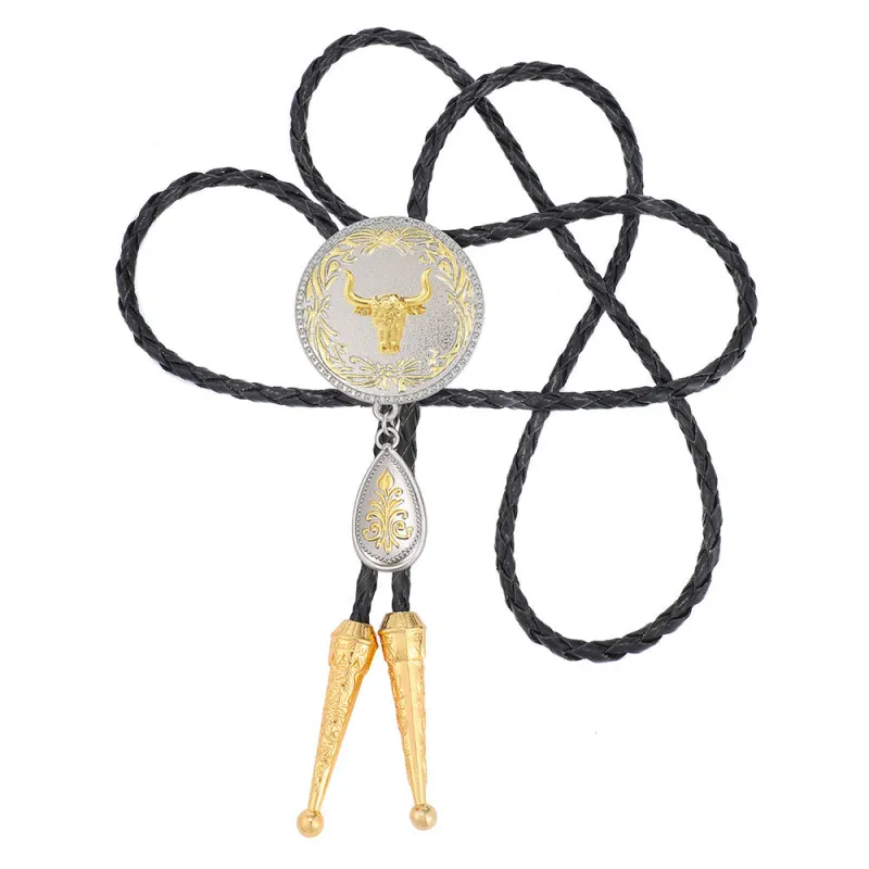 Western Portrait Medallion Layered Bolo Tie sold by FloralTrip