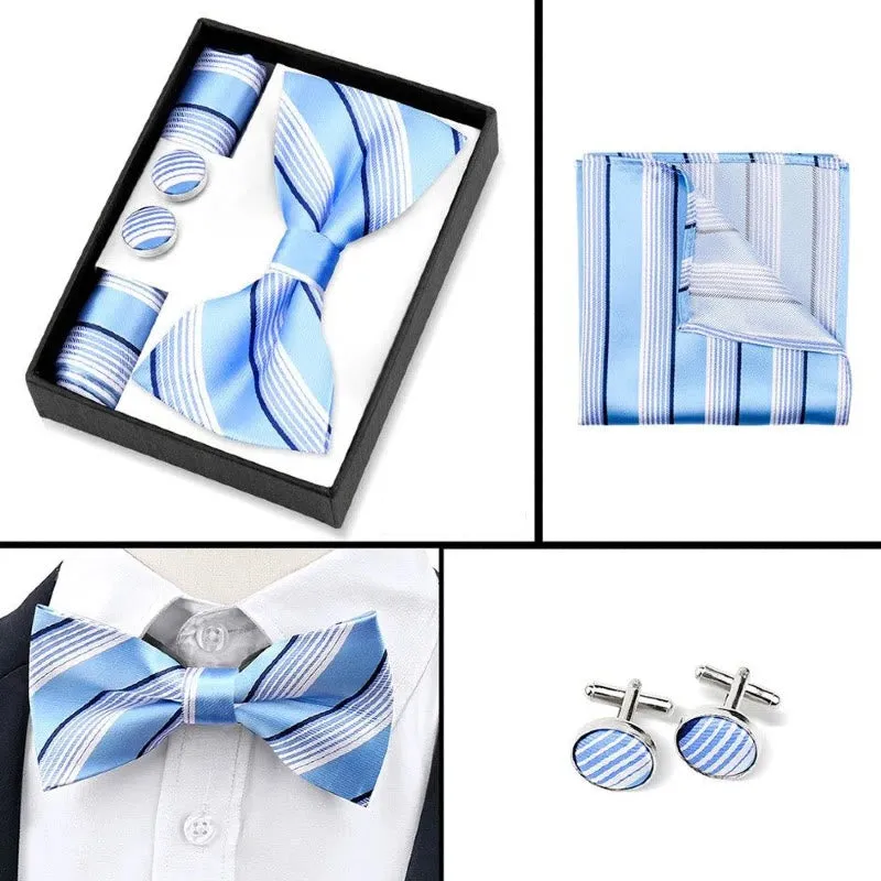 3Pcs Men's Paisley Pattern Bow Tie Cufflink And Pocket Square Set sold by FloralTrip product image thumbnail 3