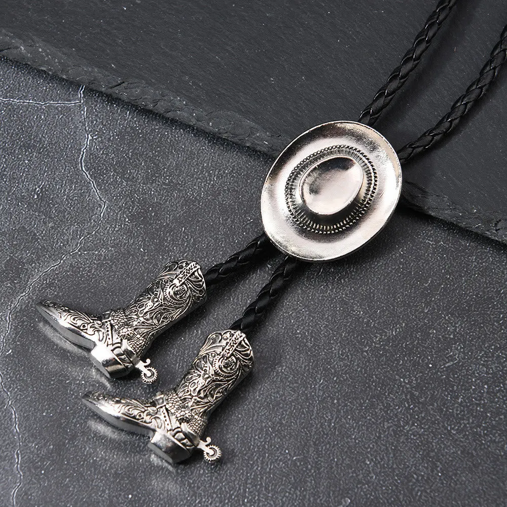 Western Cowboy Hat Medallion Boot Tip Bolo Tie sold by FloralTrip product image thumbnail 2