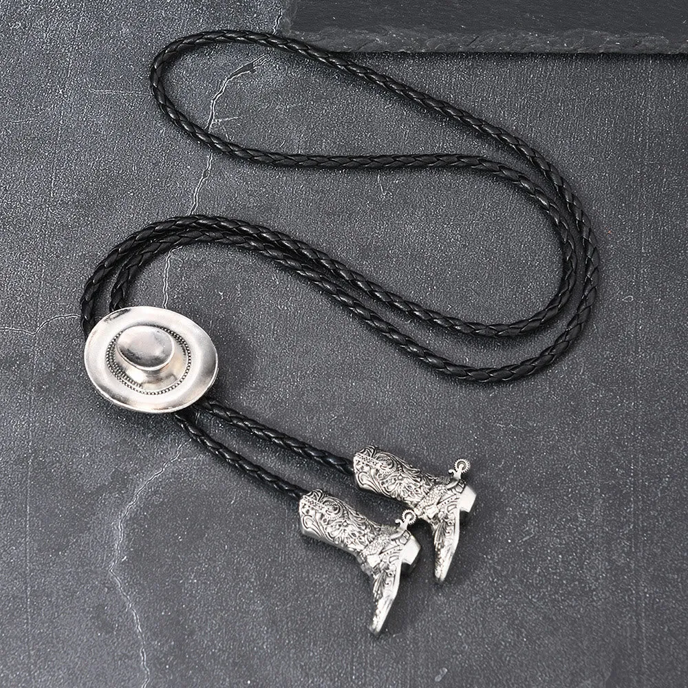 Western Cowboy Hat Medallion Boot Tip Bolo Tie sold by FloralTrip product image thumbnail 3