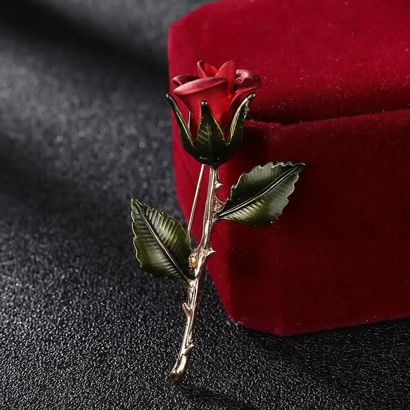 Men's Romantic Gold Rose Brooch sold by FloralTrip product image thumbnail 3
