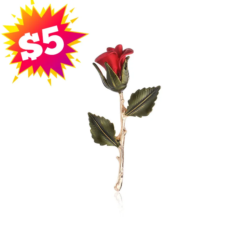 Men's Romantic Gold Rose Brooch sold by FloralTrip