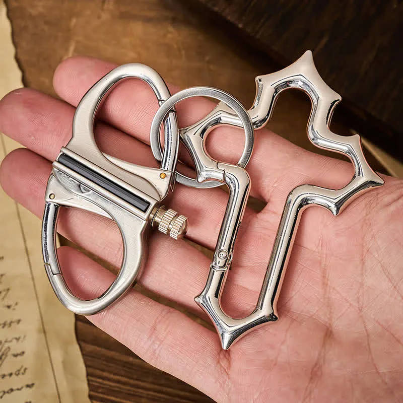 Cross-Shaped Dual Ring Matchstick Kerosene Lighter Keychain sold by FloralTrip product image thumbnail 3