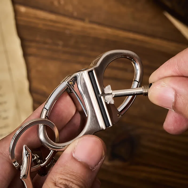 Cross-Shaped Dual Ring Matchstick Kerosene Lighter Keychain sold by FloralTrip product image thumbnail 4