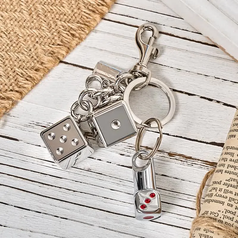 Playful Mini Dice Refillable Pocket Lighter Keychain sold by FloralTrip