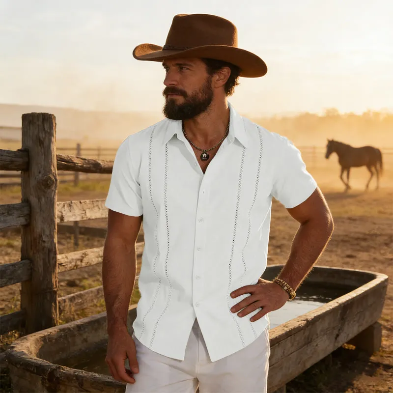 Men's Summer Casual 3D Printed Short Sleeved Shirt made by FloralTrip