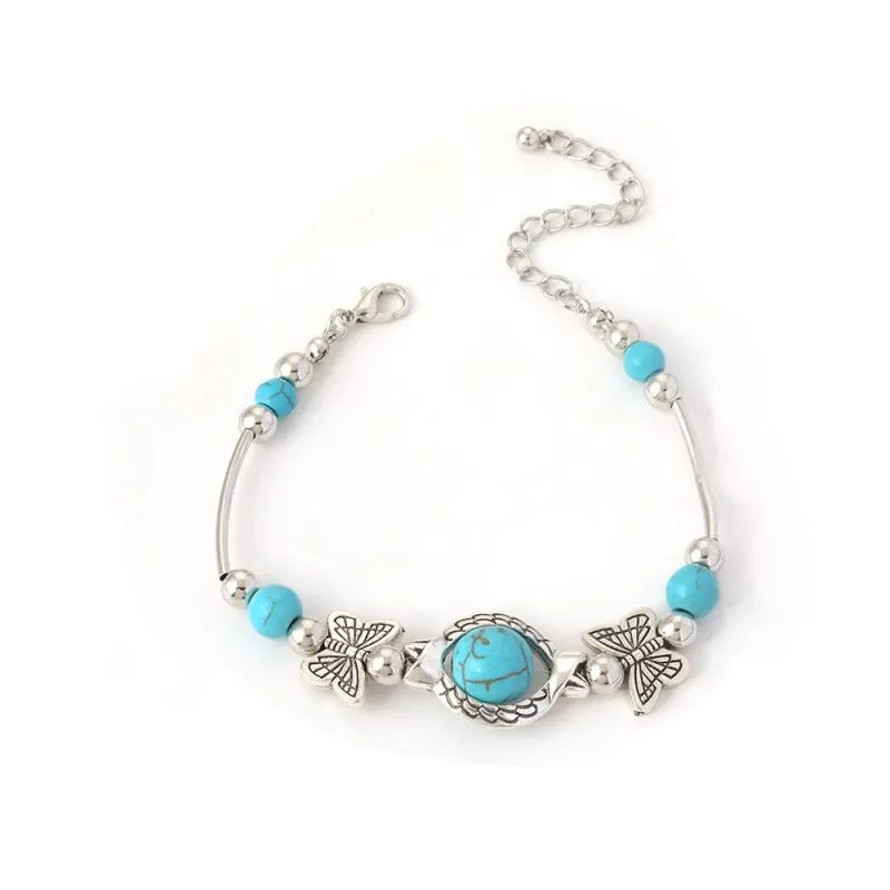 Western Boho Style Turquoise Butterfly Bracelet sold by FloralTrip